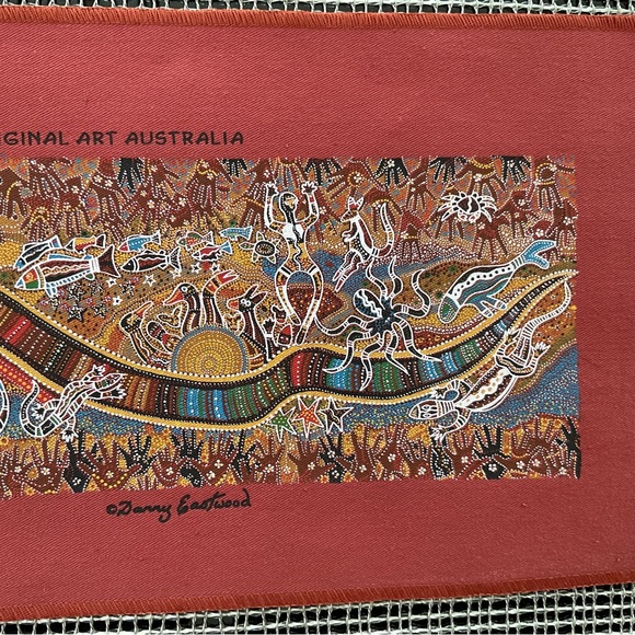 Vintage Australian Aboriginal Art titled Rainbow Serpent by Danny Eastwo… - Picture 8 of 8